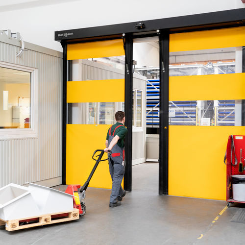 多扇式门 - ECOSPRINT&reg; - Butzbach GmbH Industrietore - 水平卷绕式 / 人行道 / 不锈钢