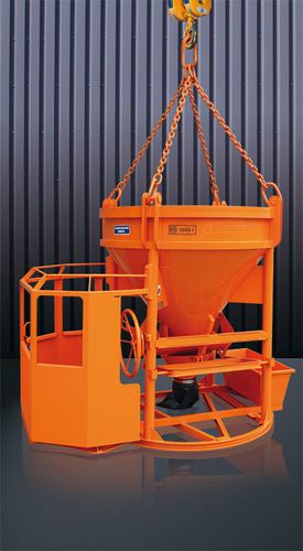 锥形混凝土料斗 - 1016 MR series - Eichinger Equipement - 带卸料管 / 带平台