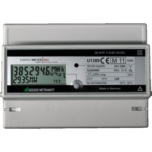 单相电子能量计 - U1281 ... U1389 MID series - GOSSEN METRAWATT GmbH - 三相 / DIN导轨 / MODBUS