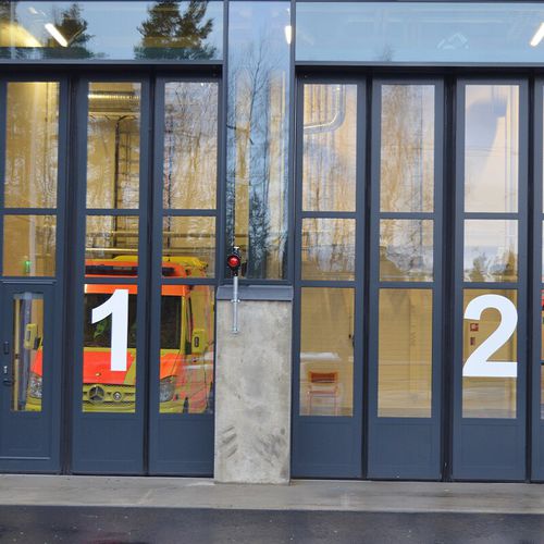 折叠门 - FD2050F - ASSA ABLOY Entrance Systems - 铝框架 / 釉面 / 工业