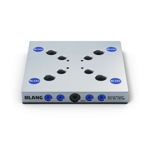 零点定心夹紧系统 / 用于机床 - 75748 - LANG Technik - 模块化紧固板 / 高精度 / 用于 5 轴加工