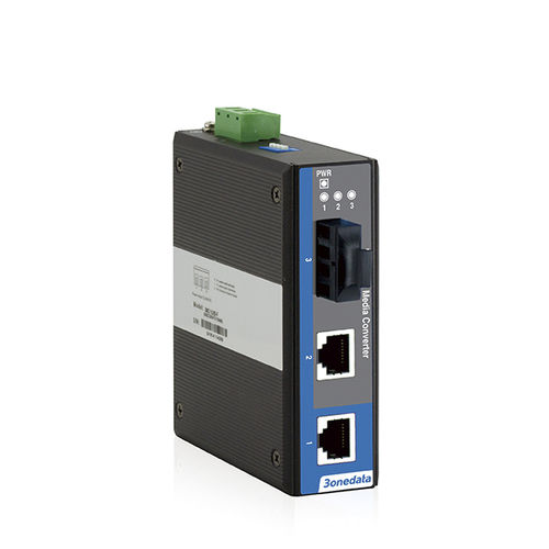 媒体变换器 - IMC102B-F - 3onedata Co.,Ltd. - 以太网 / DIN导轨 / 双端口