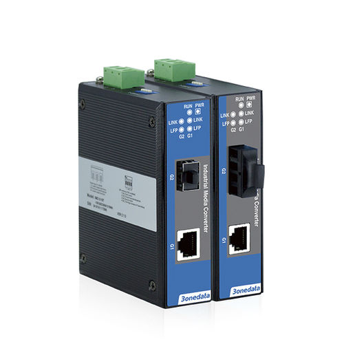 千兆媒体变换器 - IMC101GT Series - 3onedata Co.,Ltd. - 以太网 / DIN导轨