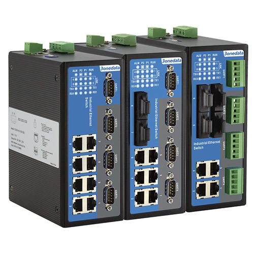管理型网络交换机 - IES618-4D Series - 3onedata Co.,Ltd. - 8端口 / 光纤 / 串行