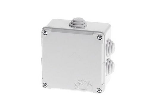 壁挂分线盒 - 100 x 100 x 60 mm, IP 54 | GR17054 - GEROS - 密封 / 塑料 / 带弹力薄膜