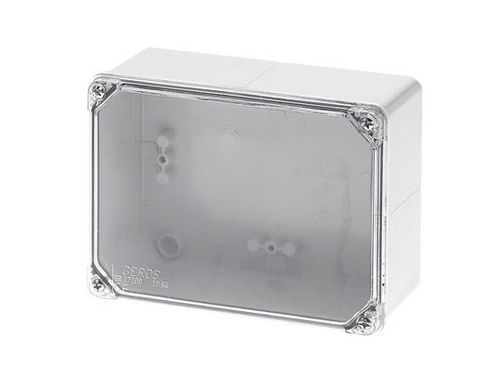 壁挂分线盒 - 150 x 110 x 75 mm, IP 65 | GR17208 - GEROS - IP65 / 聚碳酸酯 / 透明盖