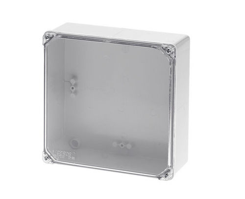 壁挂分线盒 - 170 x 170 x 75 mm, IP 65 | GR17212 - GEROS - IP65 / 聚碳酸酯 / 透明盖