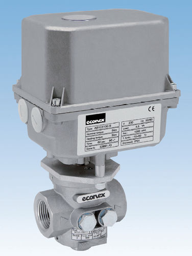 旋塞阀门 - 6.5 m3/h, 500 mbar | MPV series - ECONEX S.R.L. - 电动 / 调节 / 用于气体