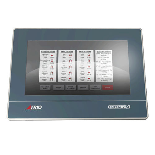 触摸屏HMI终端 - UNIPLAY 7-A - Trio Motion Technology - 便携式 / 1024 x 600 / RISC