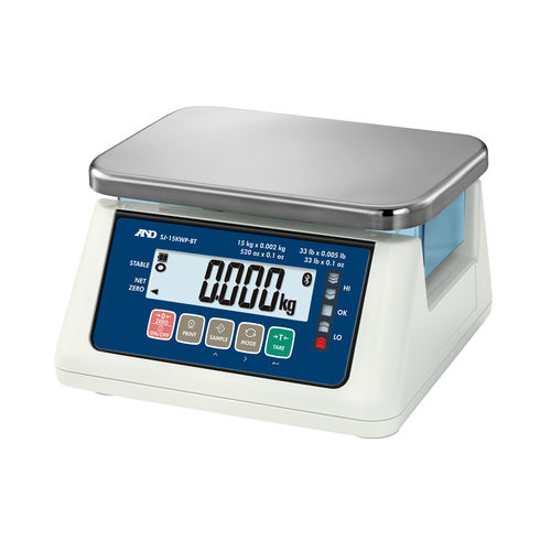 LCD显示电子秤 - SJ-WP-BT series - A&D COMPANY, LIMITED - IP67 / 密封 / 台式