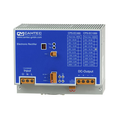 DIN导轨安装式电池充电器 - CPS-EC1000 - Camtec Power Supplies GmbH - 通用