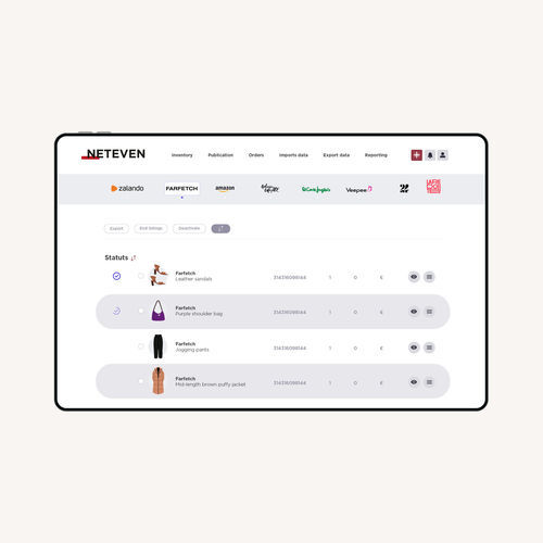 电子商务云端平台 - Neteven - Gerber Technology, a Lectra company - 数据存储 / 数据管理 / 监控