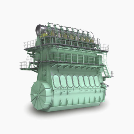 燃气发动机 - ME-GIE - Hyundai Heavy Industries-Marine Engine/现代 - 航海用 / 高效率 / 二冲程