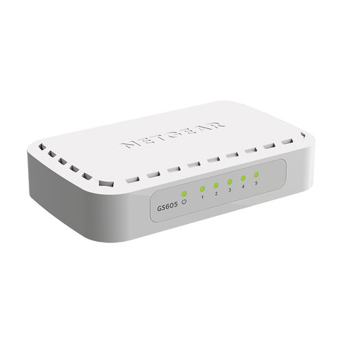 非管理型以太网交换机 - GS605v5 - NETGEAR - 5端口 / 千兆以太网 / 壁挂