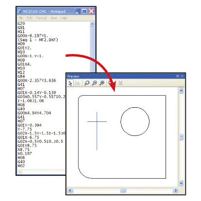 编程软件 - NC2CAD - MTC Software - 转换 / 流程