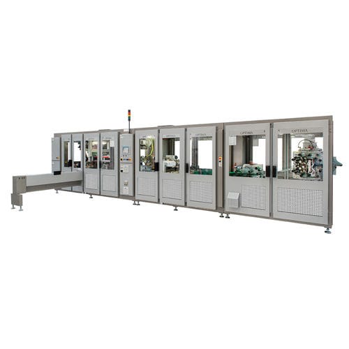自动包装机 - HS1 OS1 - OPTIMA packaging group GmbH - 直线形 / 紧凑型 / 用于卫生产品