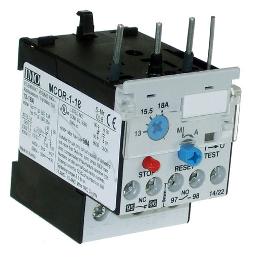 超载保护继电器 - MCOR-1-0.18 - IMO Precision Controls Limited - 1NO / 1NF / 用于电动机