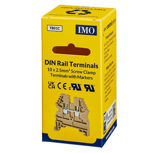 DIN导轨接线端子 - TB01C - IMO Precision Controls Limited - 螺钉连接 / 塑料 / 单极