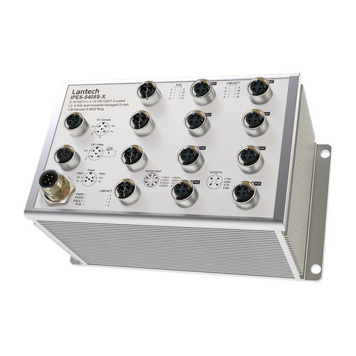 管理型以太网交换机 - IPES-5408S series - Lantech Communications Europe GmbH - 12 端口式 / 千兆 / DIN导轨