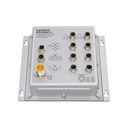 管理型以太网交换机 - IPGS-5008T series - Lantech Communications Europe GmbH - 10 端口式 / 千兆以太网 / 壁挂安装