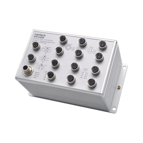 管理型以太网交换机 - IES-5408S series - Lantech Communications Europe GmbH - 12 端口式 / 千兆 / DIN导轨