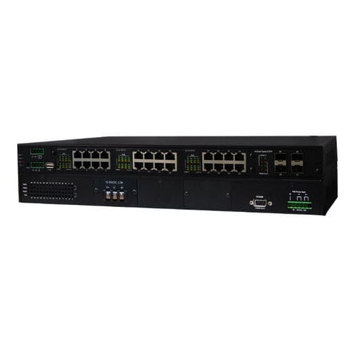 管理型以太网交换机 - IPES-3424DSFP-2P-PT series - Lantech Communications Europe GmbH - 28端口 / 千兆 / DIN导轨