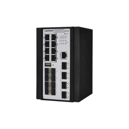 管理型以太网交换机 - IPGS-6488XSFP series - Lantech Communications Europe GmbH - 20 端口式 / 千兆 / DIN导轨