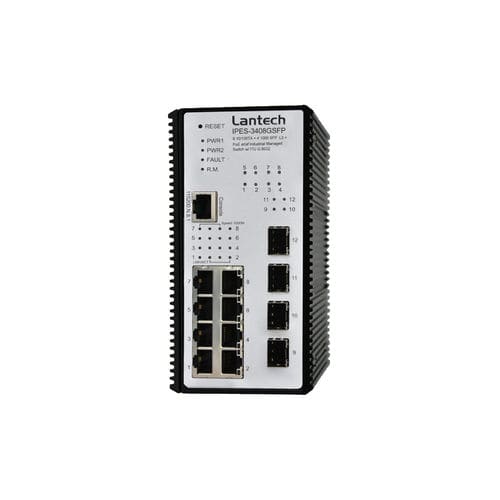 管理型以太网交换机 - IPES-3408GSFP series - Lantech Communications Europe GmbH - 12 端口式 / 千兆 / 2 级