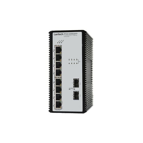 非管理型以太网交换机 - IPGS-0208GSFP series - Lantech Communications Europe GmbH - 10 端口式 / 千兆 / DIN导轨
