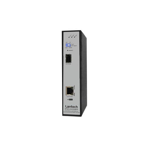 智能转换器交换机 - IPGC-0101DSFP series - Lantech Communications Europe GmbH - 双端口 / DIN导轨 / DIP