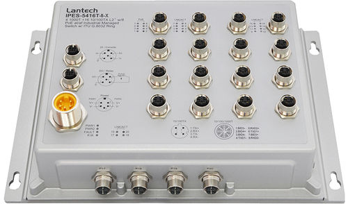 管理型以太网交换机 - IPES-5416T-8 series - Lantech Communications Europe GmbH - 20 端口式 / 千兆 / 壁挂安装