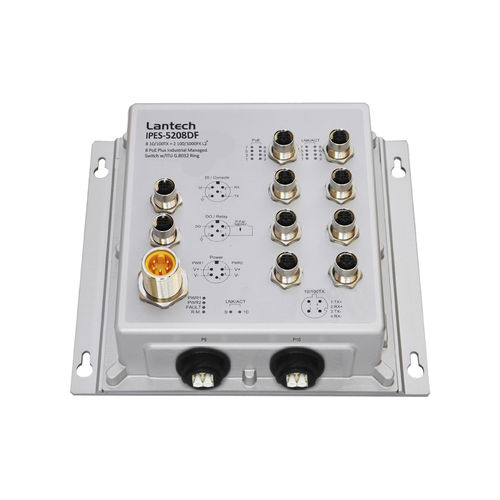 管理型以太网交换机 - IPES-5208DF series - Lantech Communications Europe GmbH - 10 端口式 / 千兆 / DIN导轨