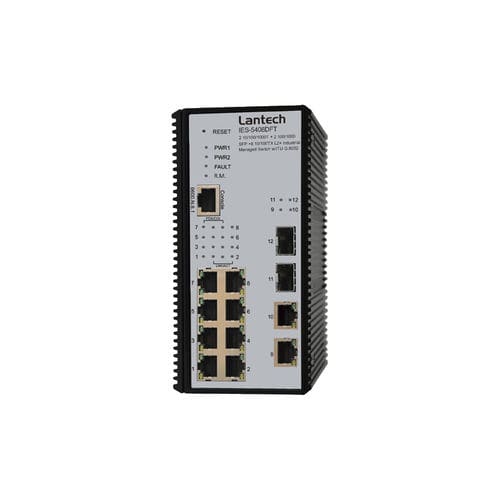 管理型以太网交换机 - IES-5408DFT series - Lantech Communications Europe GmbH - 12 端口式 / 千兆 / 2 级