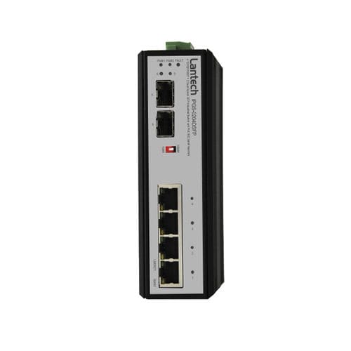 非管理型以太网交换机 - IPGS-0204DSFP series - Lantech Communications Europe GmbH - 6 端口式 / DIN导轨 / 壁挂安装
