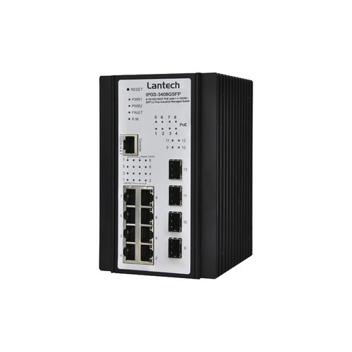 管理型以太网交换机 - IPGS-3408GSFP series - Lantech Communications Europe GmbH - 12 端口式 / 千兆 / 2 级