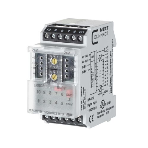 数字IO模块 - MR-DI10 Modbus RTU - METZ CONNECT - ModBUS RTU / 多通型 / DIN导轨