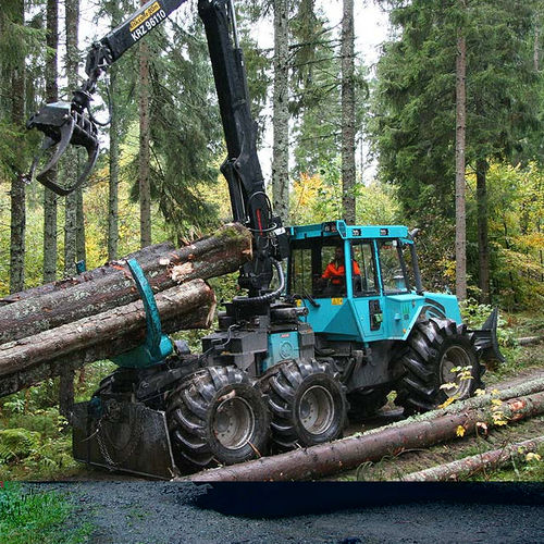林业集材机 - HSM 904 6WD - HSM - Hohenloher Spezial-Maschinenbau GmbH & Co. K - 抓斗