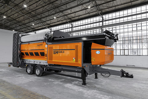 干式筛选筛选机 - SM 620.3 - Doppstadt - 用于废料回收 / 滚筒 / 用于散料