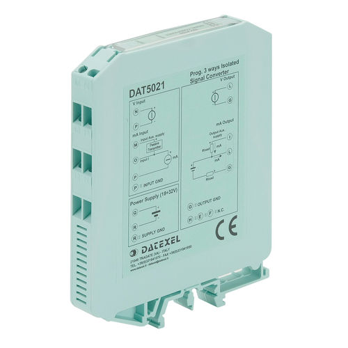 信号变换器 - DAT5021 - DATEXEL SRL - 电压/电流 / 1 个模拟输入端口 / 1 个模拟出口