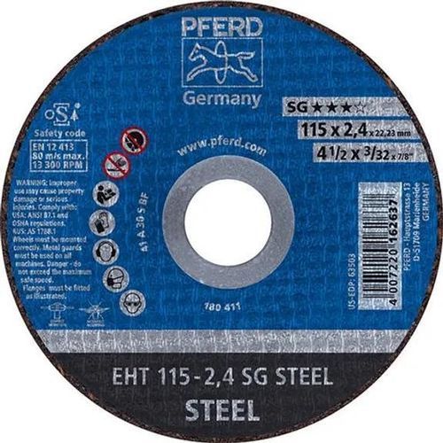 金属切削盘 - EHT 115-2,4 SG - PFERD - 用于钢材 / 用于角磨机 / 用于便携式机器