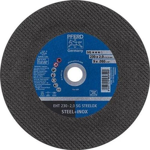 薄板切削盘 - EHT 230-2,0 SG STEELOX - PFERD - 用于钢材 / 用于不锈钢 / 细薄