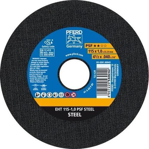 金属切削盘 - EHT 115-1,0 PSF - PFERD - 用于钢材 / 钢 / 细薄