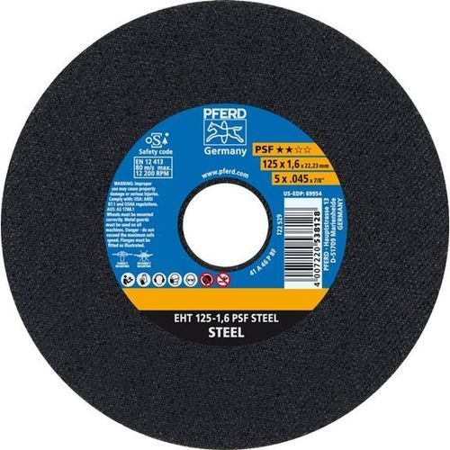 金属切削盘 - EHT 125-1,6 PSF - PFERD - 用于钢材 / 细薄 / 用于角磨机