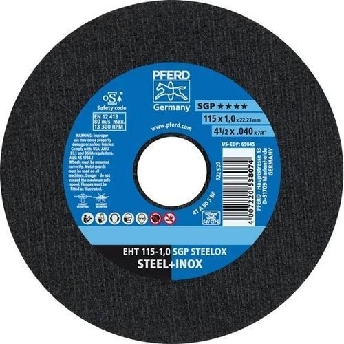 钢材切削盘 - EHT 115-1,0 SGP - PFERD - 用于不锈钢
