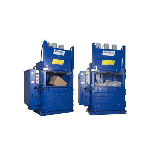 纸板箱打包压缩机 - PP 1208, PP 1208 Plus70  - Strautmann Umwelttechnik - 用于纸张 / 垂直 / 前开式