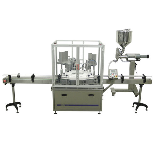 自动灌装封盖一体机 - Monoblocchi riempimento e tappatura per Cosmetica – MRT 12 - SEVEN FLUSS S.r.l. - 用于美容产品 / 整体式 / 容积式
