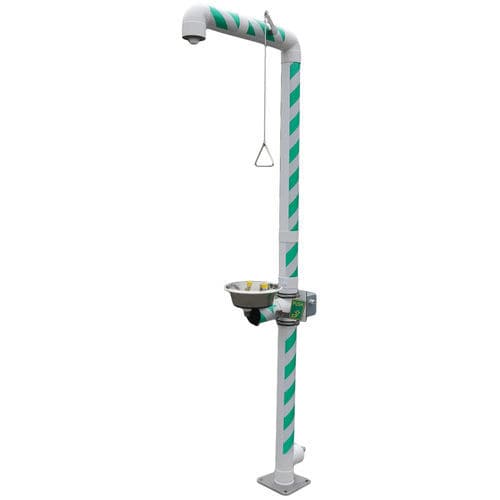 落地工业淋浴器 - MB 250/30 series - Matcon B.V. - 塑料 / 带眼部/面部喷淋器 / 户外