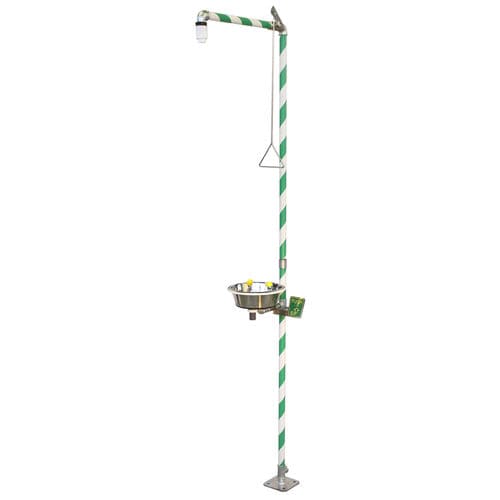 落地工业淋浴器 - MB 150/30 1'' - Matcon B.V. - 塑料 / 带眼部/面部喷淋器 / 室内