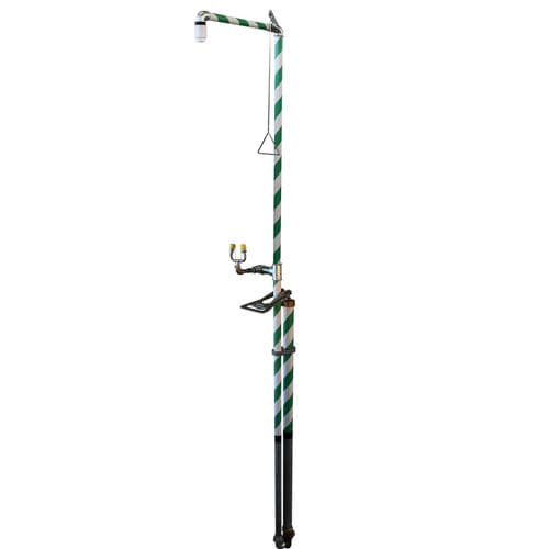 落地工业淋浴器 - MB 310/20 series - Matcon B.V. - 带眼部/面部喷淋器 / 户外 / 自动