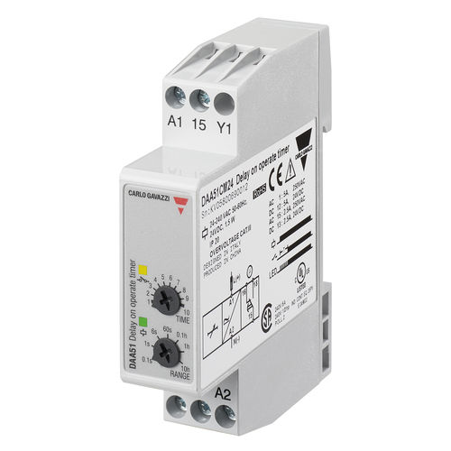 电子定时继电器 - DAA51CM24 - CARLO GAVAZZI - 延迟 / DIN导轨 / 用于盒子